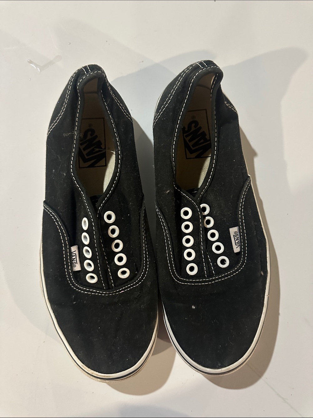 Vans Black Slip-On Style Canvas Sneakers